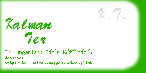 kalman ter business card